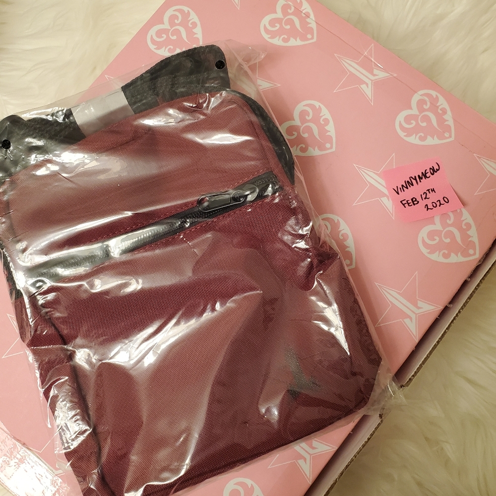 Jeffree Star Exclusive Maroon/Burgundy Side Bag